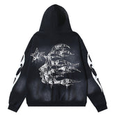 Hellstar Graffiti Meteor Pattern Hoodie